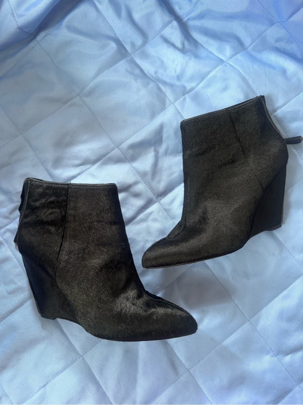 Juicy Couture Black Wedge Ankle Booties